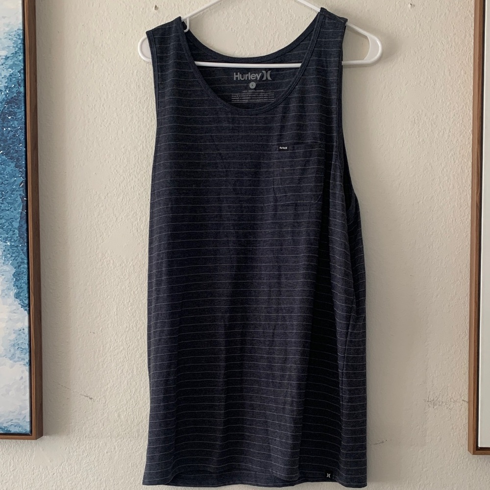Hurley Dark Gray Striped Tank